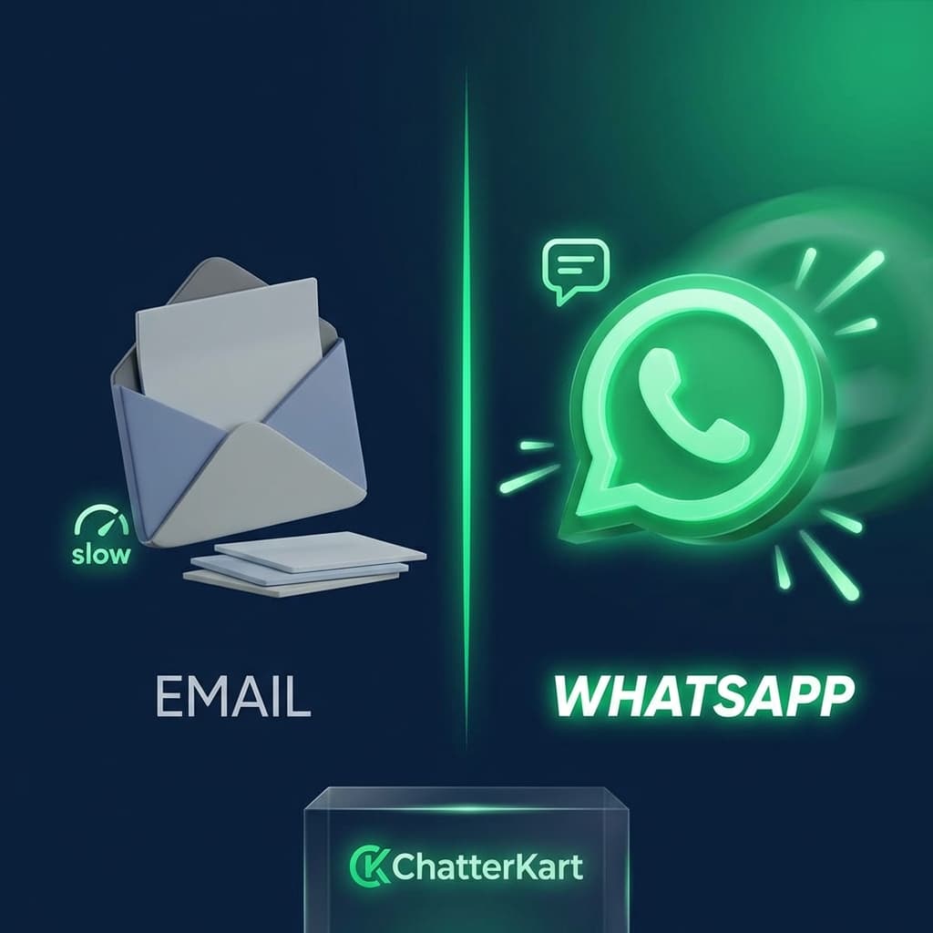 WhatsApp vs Email Marketing Comparison Chart